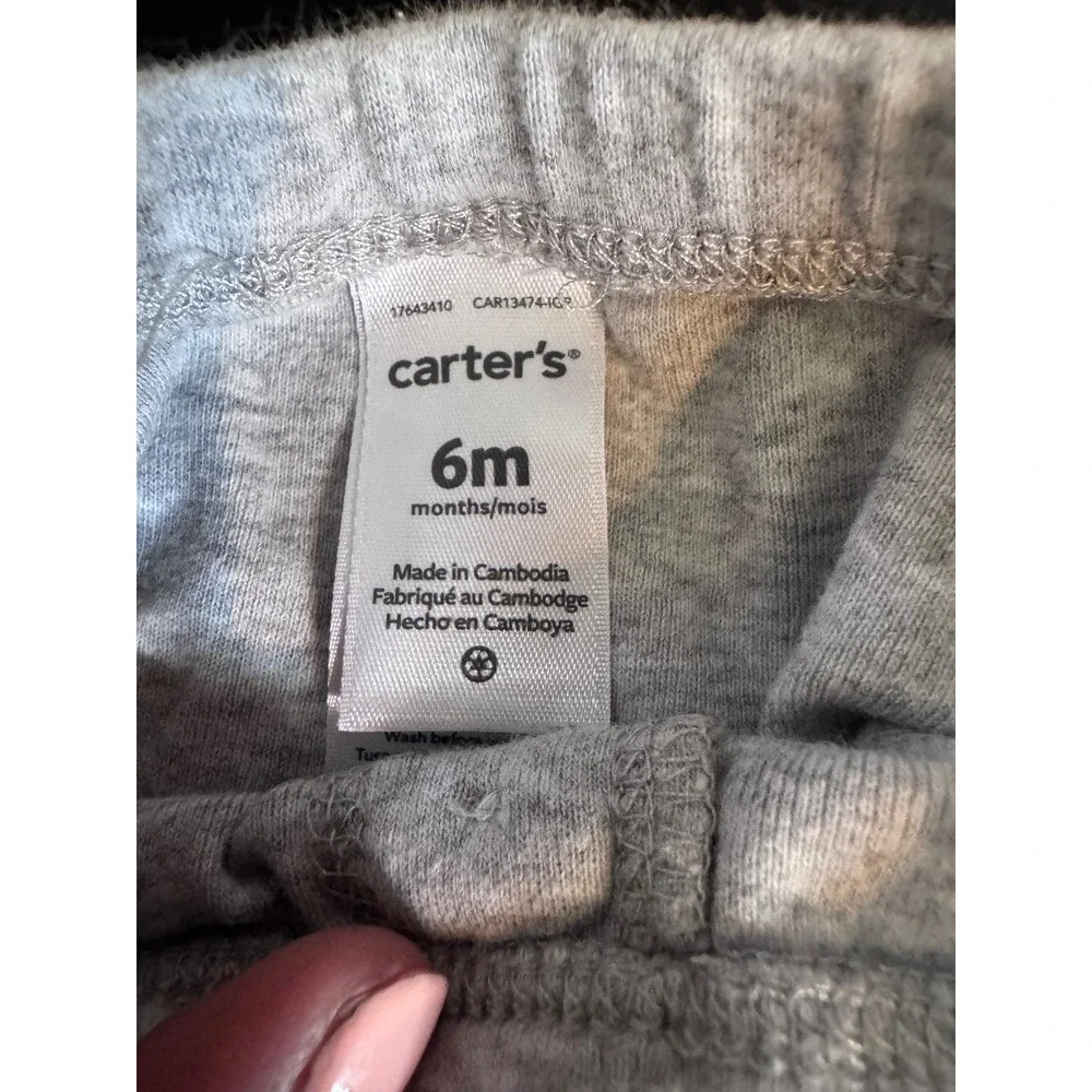 Carter's Rabbit + Bear Baby Boy Clothes Bundle 6-9M Bodysuits Pants 10pc Set - Picture 4 of 12